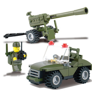 LEGO Kids' Favorites!! DIY 93pcs Field Armies Assemble Toy Early Educational Brinquedos Cannon Small Particles Building Blocks