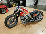 LEGO 378Pcs Technic Motorcycle Exploiture Model Harley Vehicle