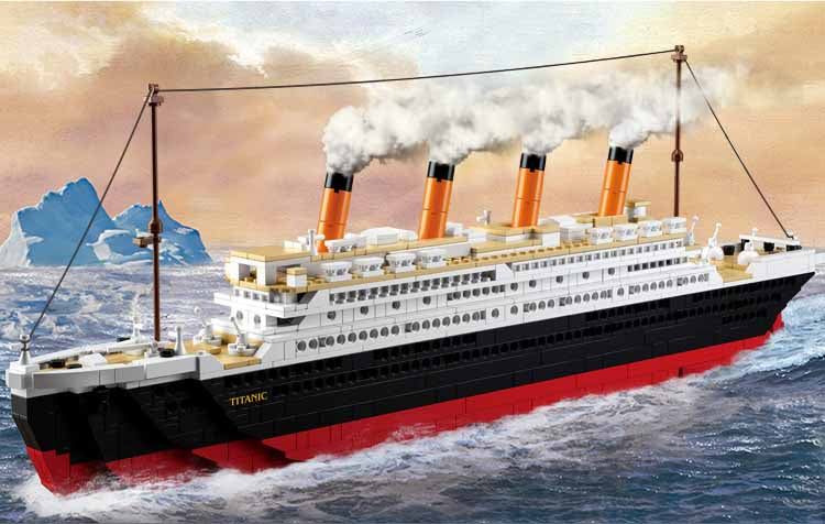 Model building kits city Titanic RMS ship 3D blocks Educational model building toys hobbies for children compatible with legoe