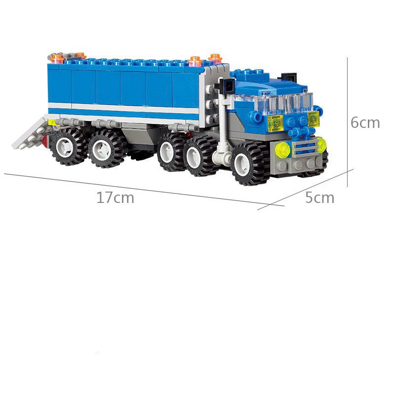 LEGO 163pcs DIY Transport Dumper Truck Toys Small Particles Building Blocks Model Early Educational Toy for Kids