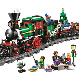 LEGO city The Christmas Winter Holiday Train 3D blocks model building toy 10254