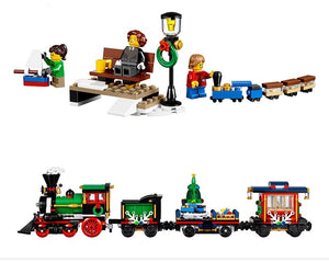 LEGO city The Christmas Winter Holiday Train 3D blocks model building toy 10254