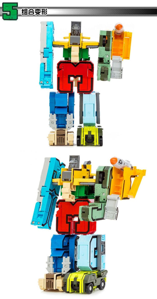 15Pcs Creative Blocks Action Figure Transformation Number Robot Deformation Robot Toy