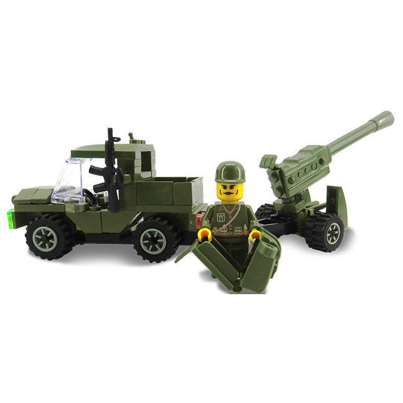 LEGO Kids' Favorites!! DIY 93pcs Field Armies Assemble Toy Early Educational Brinquedos Cannon Small Particles Building Blocks