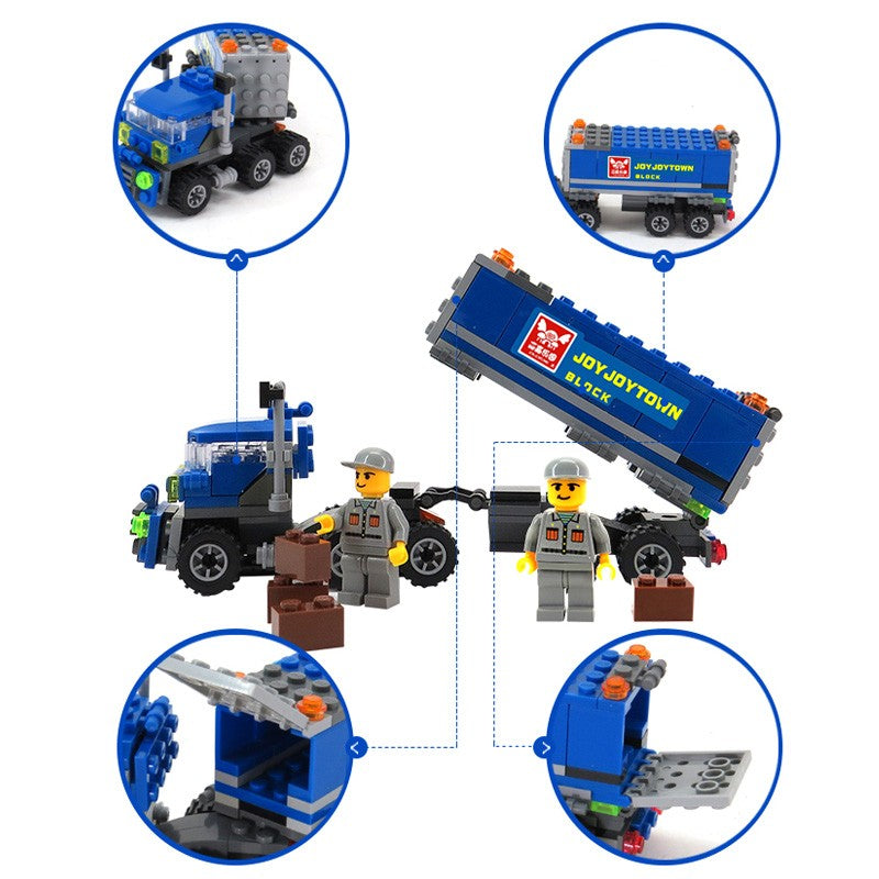 LEGO 163pcs DIY Transport Dumper Truck Assembling Toys Small Particles Building Blocks Educational  Brinquedos legoeings