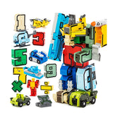 15Pcs Creative Blocks Action Figure Transformation Number Robot Deformation Robot Toy