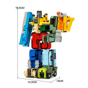 15Pcs Creative Blocks Action Figure Transformation Number Robot Deformation Robot Toy