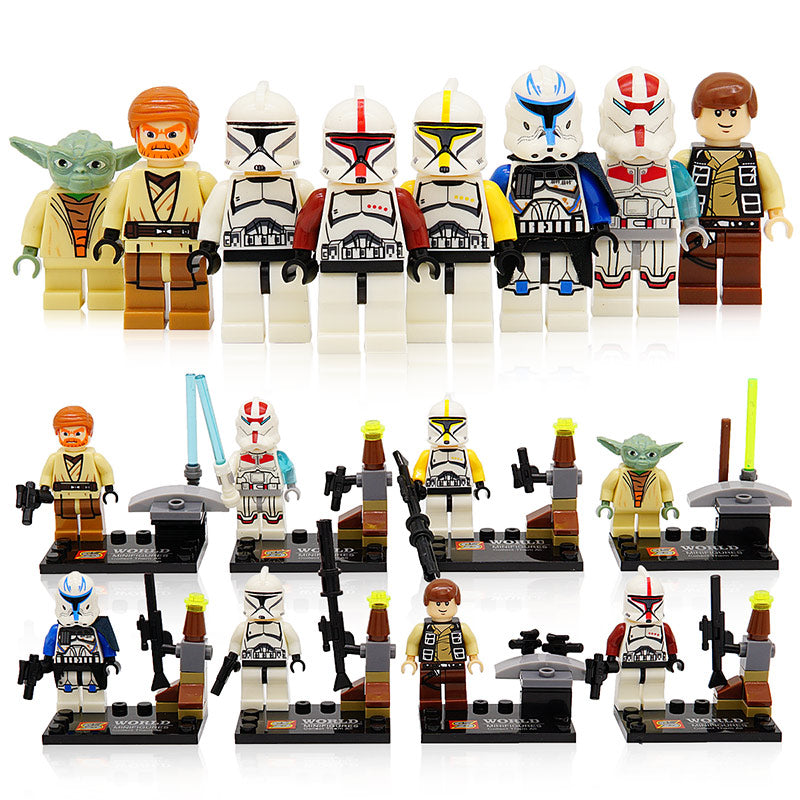 LEGO 24pcs/lot Building Blocks lEGOED Starwars Han Solo Anakin Darth Vader Yoda BB8 Toys Kids Action Figure Star Wars Force Awakens