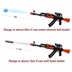 AK 47 Toy Gun Pistol Gun 400 Pcs Water Absorb Bullet 3 Pcs Soft Bullet Soft Foam Bullet Orbeez Water Gun Airgun Toys For Kids