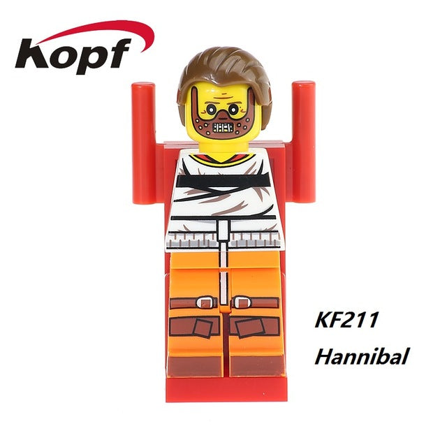 LEGO The Horror Theme Movie Hannibal Clockwork Orange Hackey Mask Jason Nightmares Sally Shock