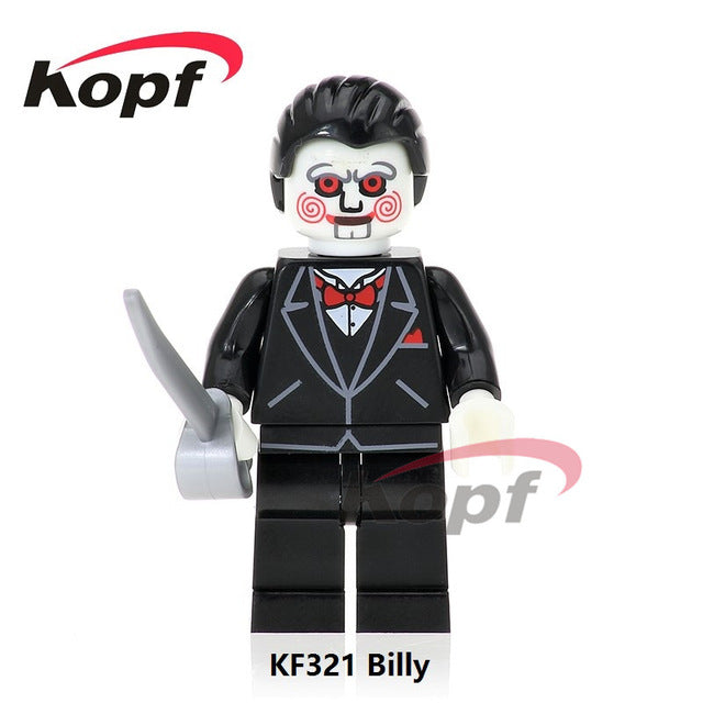 LEGO The Horror Theme Movie Hannibal Clockwork Orange Hackey Mask Jason Nightmares Sally Shock