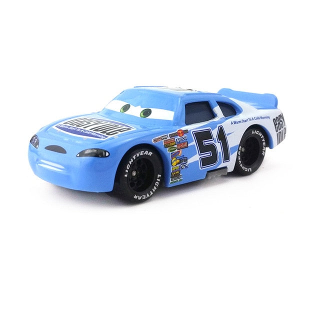 Disney Pixar Cars Racer King Chick Hicks Dinoco Lightning McQueen Metal Toy Car For Kids Gift 1:55