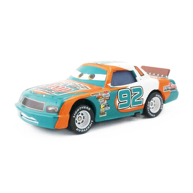 Disney Pixar Cars Racer King Chick Hicks Dinoco Lightning McQueen Metal Toy Car For Kids Gift 1:55