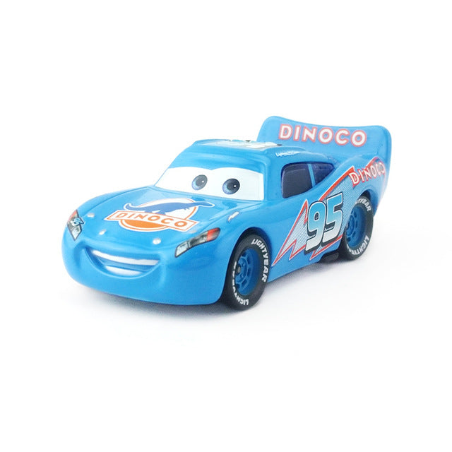 Disney Pixar Cars Racer King Chick Hicks Dinoco Lightning McQueen Metal Toy Car For Kids Gift 1:55