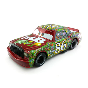 Disney Pixar Cars Racer King Chick Hicks Dinoco Lightning McQueen Metal Toy Car For Kids Gift 1:55