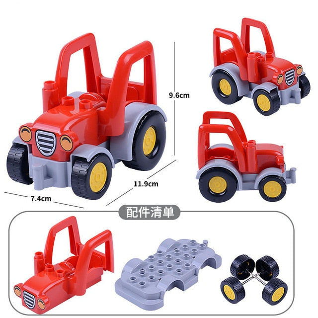 LEGO DIY Big Duploe Block Set Toys Compatible With Duploe Baseplate Car