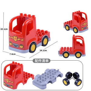 LEGO DIY Big Duploe Block Set Toys Compatible With Duploe Baseplate Car