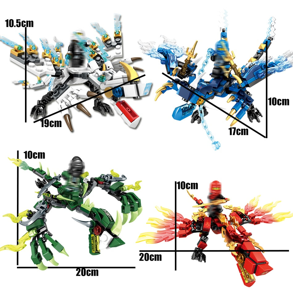 115pcs+ ninja dragon knight building blocks enlighten toy for children Compatible Legoing Ninjagoes DIY bricks for boy friends