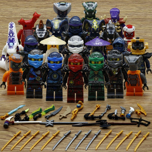 LEGO 24pcs/lot NINJA Heroes Kai Jay Cole Zane Nya Lloyd With Weapons Action Toy Figure Blocks