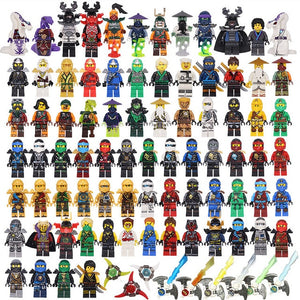 LEGO NINJA Heroes Kai Jay Cole Zane Nya Lloyd Motorcycle With Weapons Building Blocks Figure