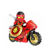 LEGO NINJA Heroes Kai Jay Cole Zane Nya Lloyd Motorcycle With Weapons Building Blocks Figure