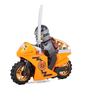 LEGO NINJA Heroes Kai Jay Cole Zane Nya Lloyd Motorcycle With Weapons Building Blocks Figure