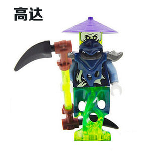 LEGO NINJA Heroes Kai Jay Cole Zane Nya Lloyd Motorcycle With Weapons Building Blocks Figure