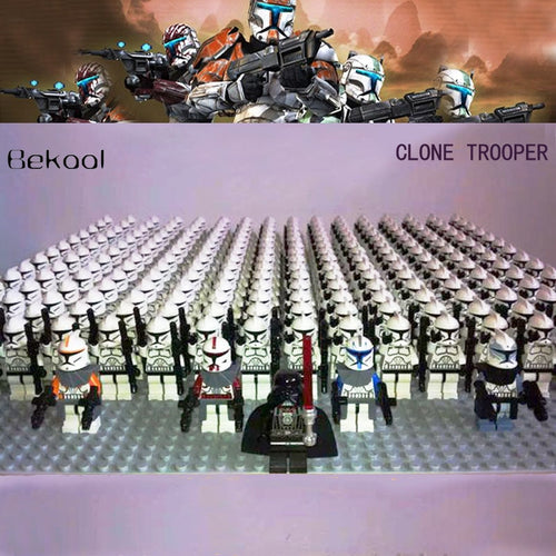 21pcs/lot STAR WARS Wolfpack Clone Trooper Commander Fox Clone Trooper Captain Rex compatible legoe Mini toy fig building block