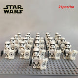 21pcs/lot STAR WARS Wolfpack Clone Trooper Commander Fox Clone Trooper Captain Rex compatible legoe Mini toy fig building block