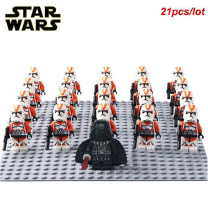 LEGO 21PCS/LOT STAR WARS Wolfpack Clone Trooper Commander Captain Rex Storm Trooper