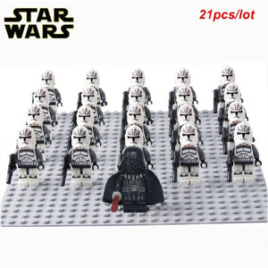 LEGO 21PCS/LOT STAR WARS Wolfpack Clone Trooper Commander Captain Rex Storm Trooper