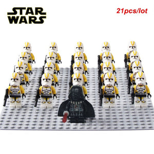 LEGO 21PCS/LOT STAR WARS Wolfpack Clone Trooper Commander Captain Rex Storm Trooper