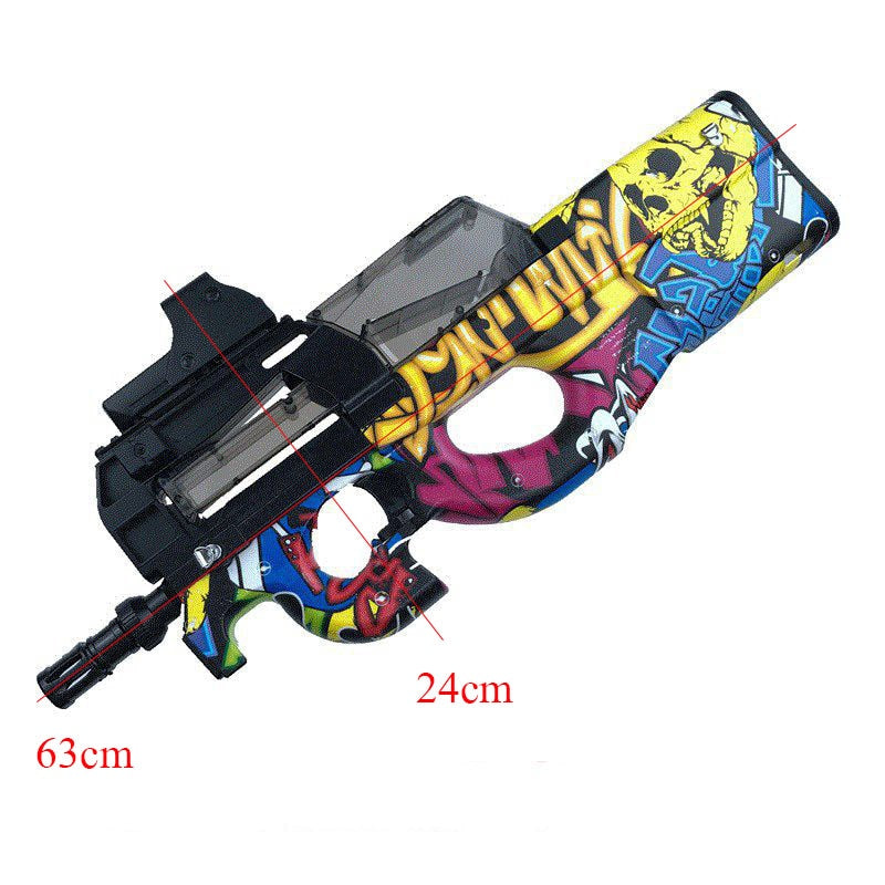 P90 Graffiti Edition Electric Toy GUN Water Bullet Bursts Gun Live CS Assault Snipe Weapon Outdoor Pistol Toys