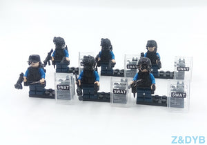 LEGO 215PCS/Lot SWAT Team City Police Military Figures Scene Series Soldier Army Gun Weapon