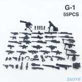 LEGO 215PCS/Lot SWAT Team City Police Military Figures Scene Series Soldier Army Gun Weapon