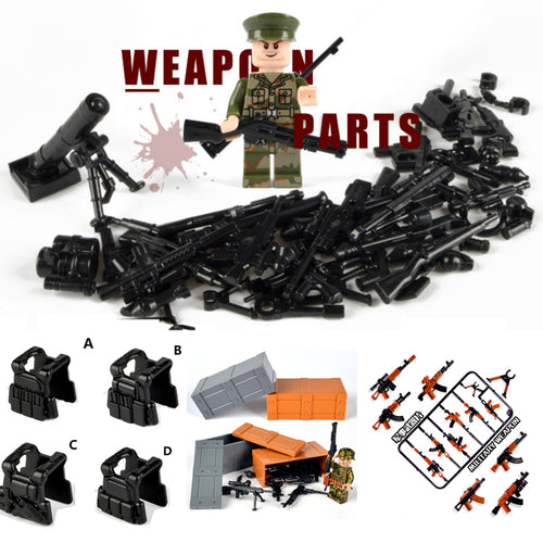 LEGO Guns Weapon Pack Military Swat Team Building Blocks City Police Soldiers Figure WW2 Military Army Builder Series Toys