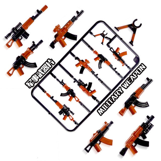 LEGO Guns Weapon Pack Military Swat Team Building Blocks City Police Soldiers Figure WW2 Military Army Builder Series Toys