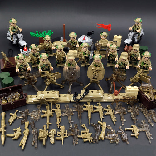 LEGO Military Army WW2 Soldier Model Building Blocks Set Weapon Special Force CS SWAT Gun Toys