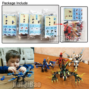 115pcs+ ninja dragon knight building blocks enlighten toy for children Compatible Legoing Ninjagoes DIY bricks for boy friends