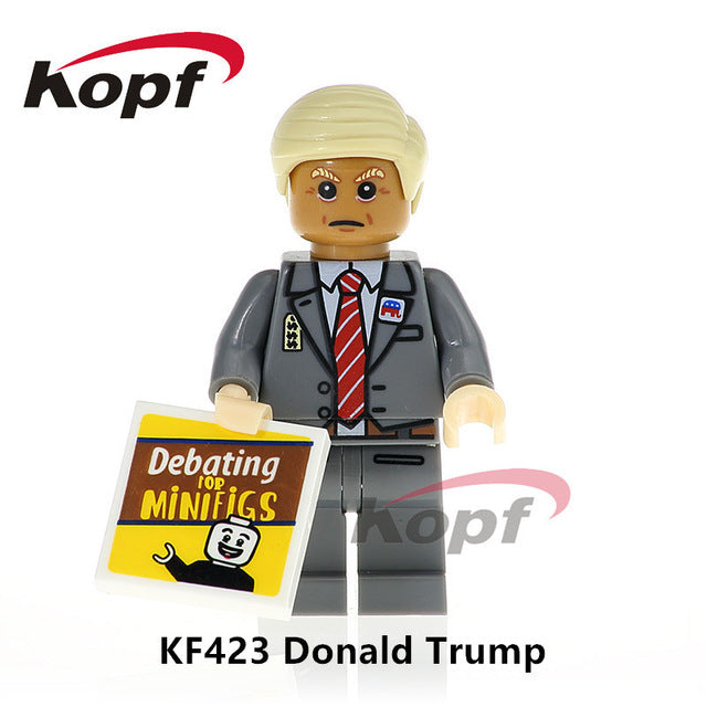 LEGO Super Heroes Freddie Mercury Donald Trump Hillary Clinton Popeye Grunge Icon