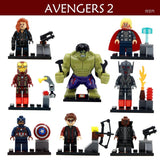 8pcs/lot LEGO The Avengers Hulk Thor Captain Iron-man Black Widow Building Blocks Kit Toys Kids Gifts