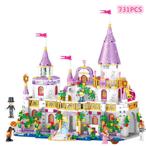 731pcs Romantic Castle Princess Friend Girl Building Blocks Bricks For Children Sets Toys Compatible With LegoINGlys Friends