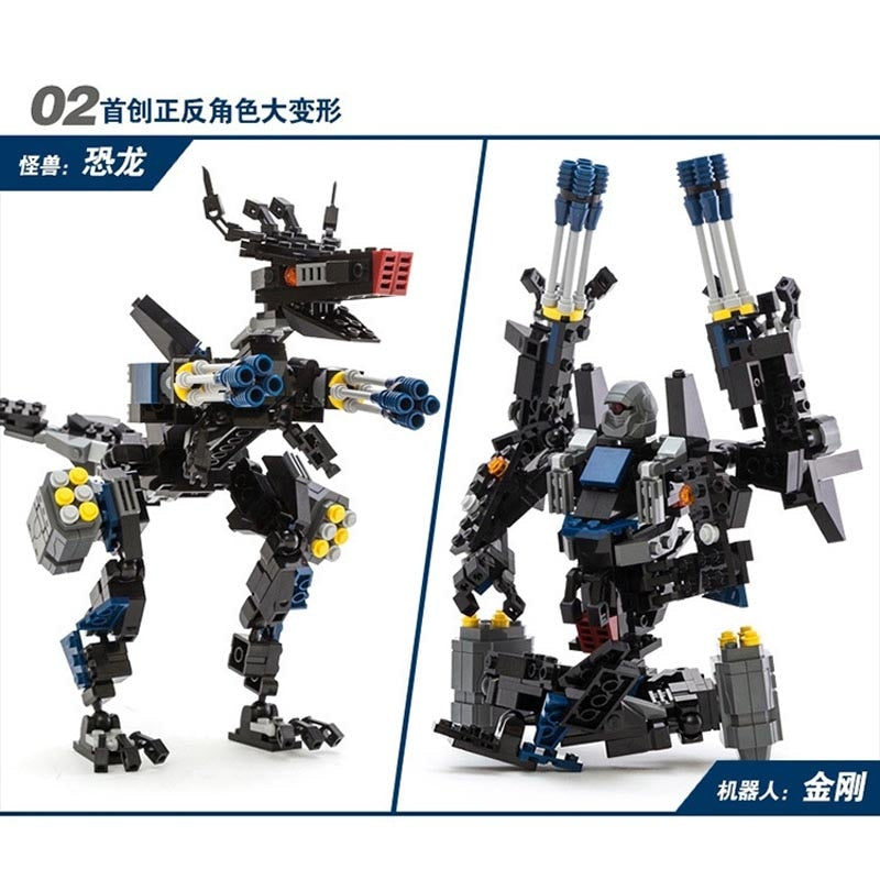 LEGO 2-in-1 Transformation Serie Building Blocks Set Robot Car Truck Model Deformation Gudi Toy for boy