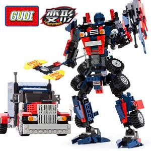 LEGO 2-in-1 Transformation Serie Building Blocks Set Robot Car Truck Model Deformation Gudi Toy for boy