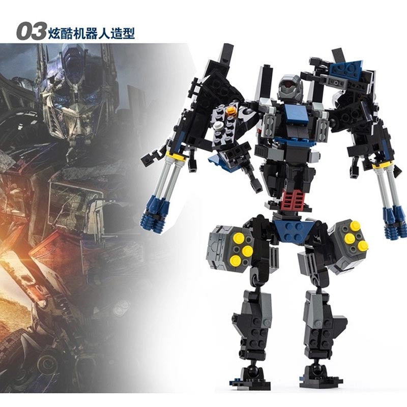 LEGO 2-in-1 Transformation Serie Building Blocks Set Robot Car Truck Model Deformation Gudi Toy for boy