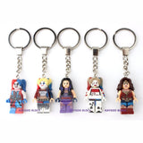 LEGO Super Hero Iron Man Figure Keychain Batman Deadpool Thor Captain America Black Panther