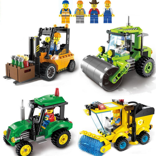 LEGO 4 Type Civilized City Sweeper Legoings Model Building Blocks Toy Kit DIY Educational Children Birthday Gifts