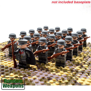 LEGO 21PCs/set WW2 Army Military Building Blocks German France Italy Japan Britain China Small Soldier Officer Weapons