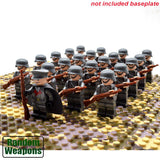 LEGO 21PCs/set WW2 Army Military Building Blocks German France Italy Japan Britain China Small Soldier Officer Weapons