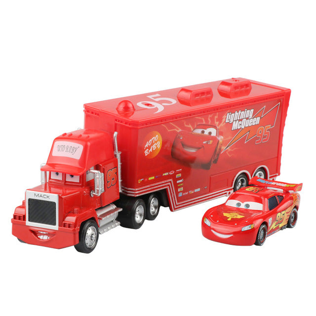 Disney Pixar Cars 2 3 Toys Lightning McQueen Jackson Storm Mack Uncle Truck 1:55 Diecast Model Car Toy